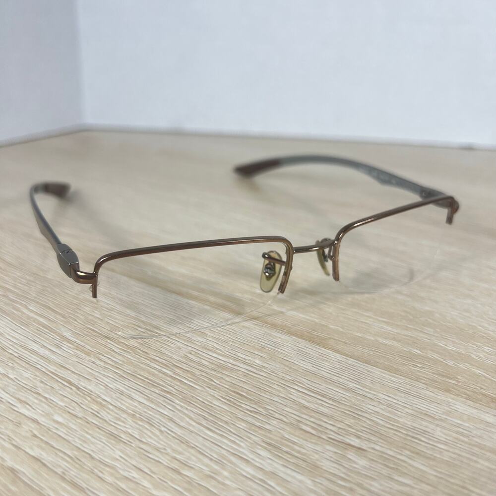 Ray-Ban RB8407 2690 Eyeglasses Brown Carbon Fiber Half Rim Frames Only 52-17-140